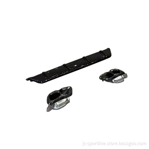 Glossy Black ABS Rear Valance Bumper Diffuser Lip with Steel Exhaust Tips for BMW X6 G06 2023-2024